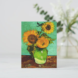 Van Gogh - Solrosor, Tre, Vykort