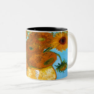 Van Gogh solrosor Två-Tonad Mugg