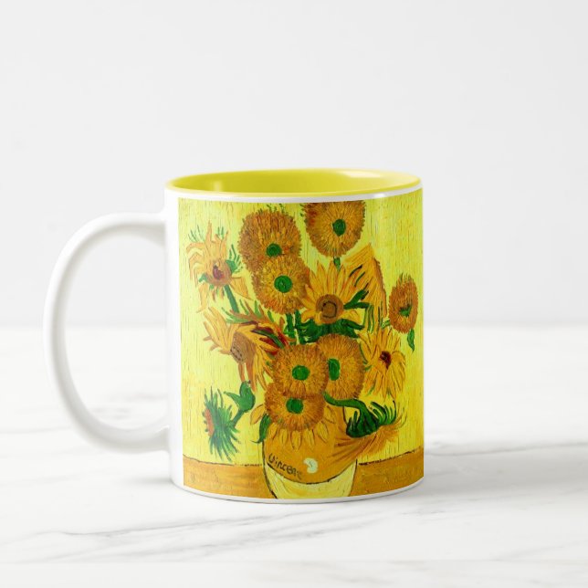 Van Gogh Solrosor Två-Tonad Mugg (Vänster)