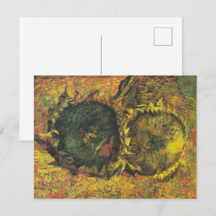 Van Gogh Solrosor - Vintage Gyllene Blommig Konst Vykort