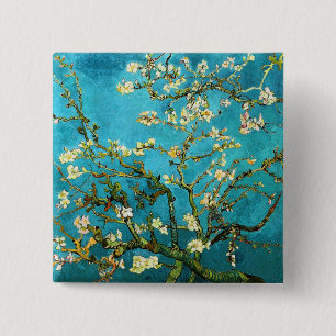 Van Gogh som blomstrar mandelträdkonst Knapp