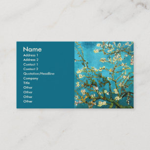Van Gogh som blomstrar mandelträdkonst Visitkort