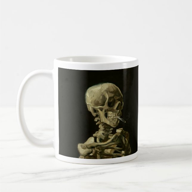 Van Gogh som röker den skelett- kaffemuggen Kaffemugg (Vänster)