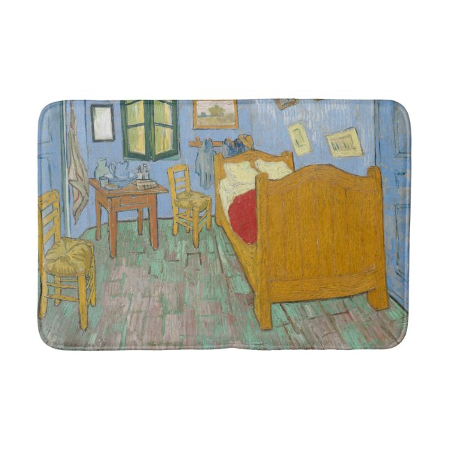 Van Gogh Sovrum i Arles - Klassisk Gul & Blå Badrumsmatta (Framsidan)