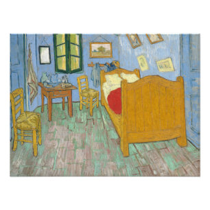Van Gogh Sovrum i Arles - Klassisk Gul & Blå Fototryck