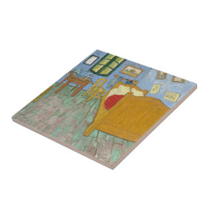 Van Gogh Sovrum i Arles - Klassisk Gul & Blå Kakelplatta