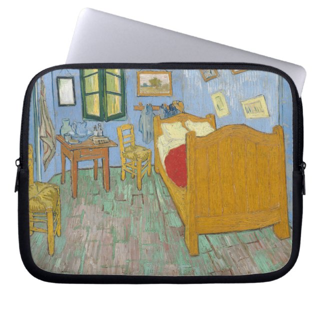 Van Gogh Sovrum i Arles - Klassisk Gul & Blå Laptop Fodral (Framsidan)