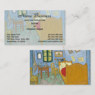 Van Gogh Sovrum i Arles - Klassisk Gul & Blå Visitkort