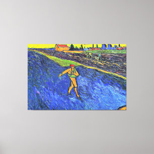 Van Gogh - Sower, berömd-målning, Canvastryck