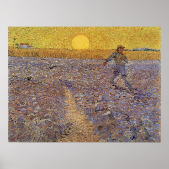 VAN GOGH - SOWER MED STÄLLNINGEN SOL POSTER (Framsidan)