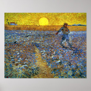 Van Gogh - Sower (Sower with Setting Sol) Poster