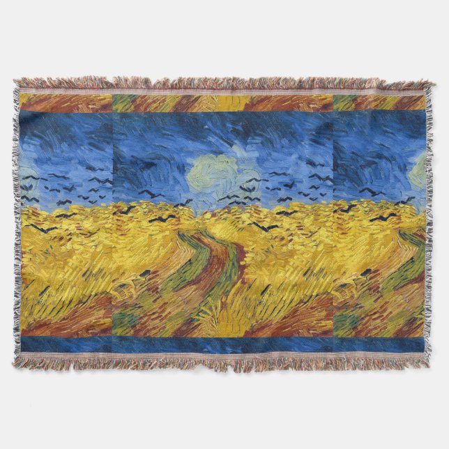 Van Gogh Spannmål sfält impressionistisk Målning Filt (Framsidan)
