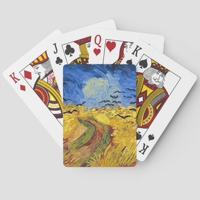 Van Gogh Spannmål sfält impressionistisk Målning Spelkort (Baksidan)