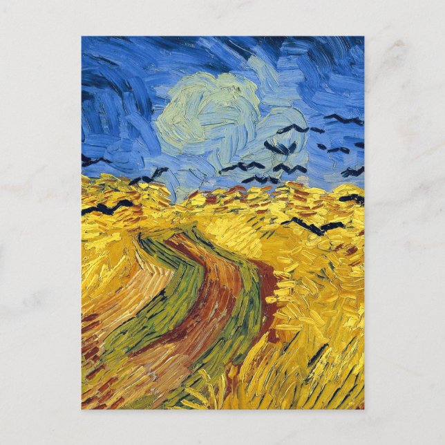 Van Gogh Spannmål sfält impressionistisk Målning Vykort (Framsida)