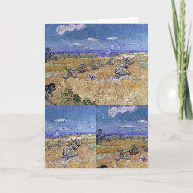 Van Gogh Spannmålsfält - Guldskörd Konst Kort (Framsida)