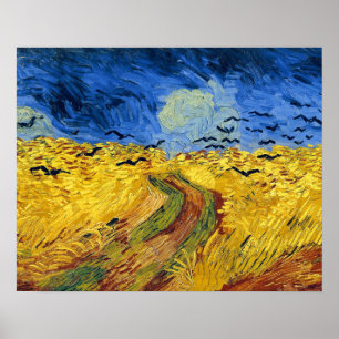 Van Gogh Spannmålsfält impressionistisk Målning Poster