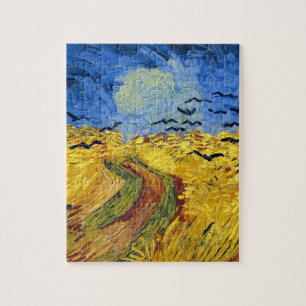 Van Gogh Spannmålsfält impressionistisk Målning Pussel