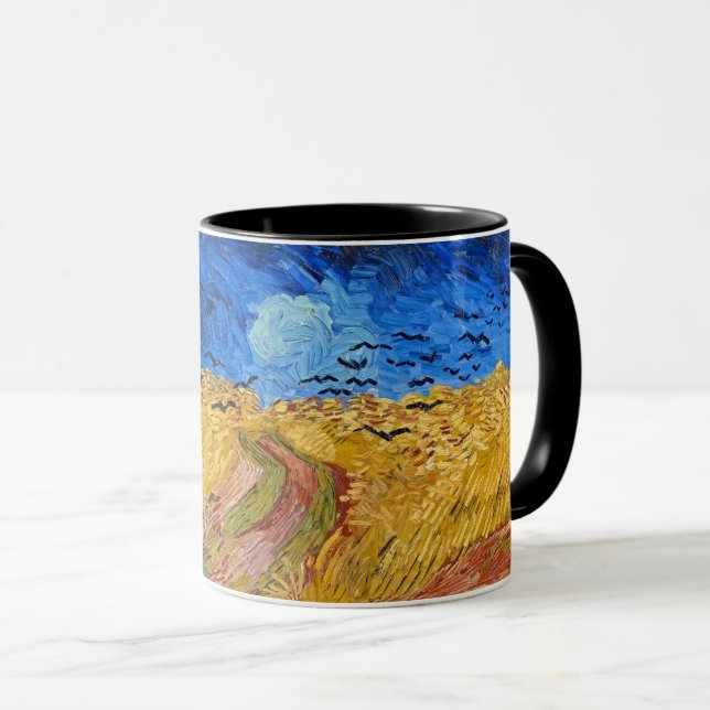 Van Gogh Spannmålsfält med kråkor-mugg Mugg (Framsida höger)