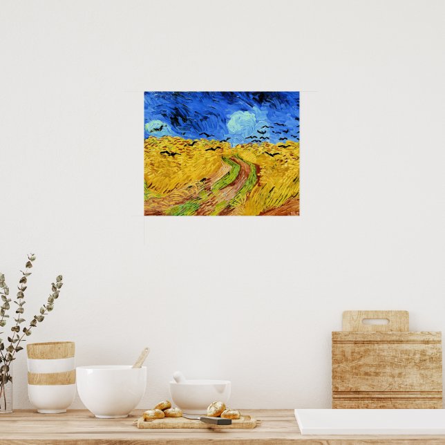 Van Gogh - Spannmålsfält med kråkor, Poster (Kök)