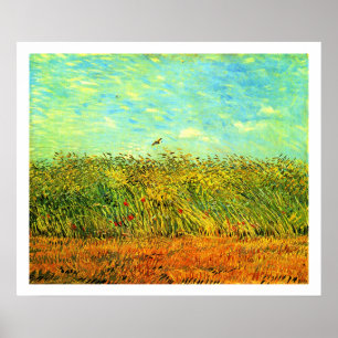 Van Gogh - Spannmålsfält med lärka, Poster