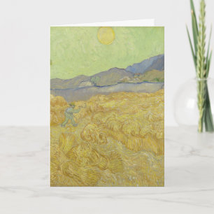 Van Gogh Spannmålsfält med Skördare - Gyllene Sol Kort