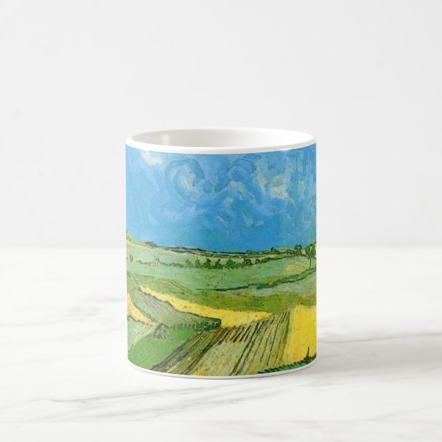 Van Gogh Spannmålsfält vid Auvers under mulen himm Kaffemugg (Center)