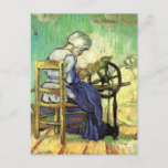 Van Gogh, Spinner, Vintage Impressionism Art Vykort<br><div class="desc">Vincent van Gogh Spinner är en vintage bra konst post impressionism daglig målning i porträtt, där en bondkvinna väver ull i garn med ett snurrande hjul. Om artisten: Vincent Willem van Gogh var en målare i Post impressionist, vars arbete var mest framträdande för dess skönhet, känslomässiga ärlighet och djärva färg....</div>
