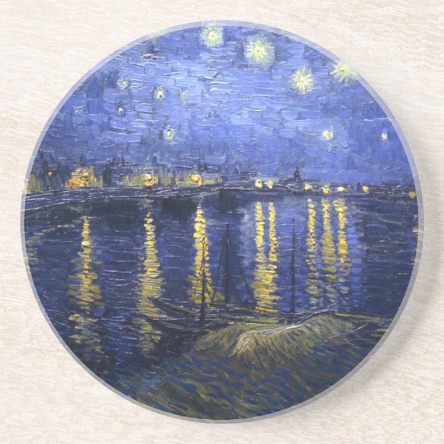 Van Gogh: Starkarnatt över Rhen Underlägg (Framsidan)
