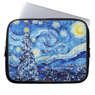 Van Gogh - Stärkelsenatten - Vit jul Laptop Fodral