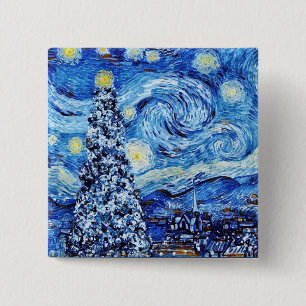 Van Gogh - Starrinatten - Vit julklapp Knapp