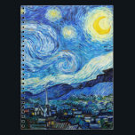 Van Gogh Starry Natt Art Writing Notebook Anteckningsbok<br><div class="desc">Den här Van Gogh Painting spiral som skriver journal har Vincent Van Goghs bild av nattlandskapet "Starry Natt" (1889). "Stjärnnatten" är en av de mest högpresterande oljemålningarna som produceras av den nederländske postimperialistmålaren Vincent van Gogh. Denna högkvalitativa Starry Night himlar-sammansättning är den anteckningsbok som du behöver. Besök min affär om...</div>