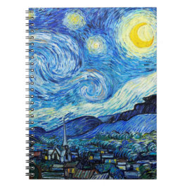 Van Gogh Starry Natt Art Writing Notebook Anteckningsbok