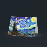 Van Gogh Starry Natt Fine Art Kort<br><div class="desc">Starry Natt,  bra konst av Vincent van Gogh.</div>
