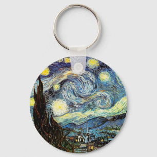 Van Gogh Starry Natt Fine Art Nyckelring