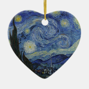 Van Gogh Starry natt Julgransprydnad Keramik