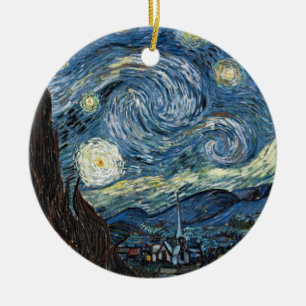 Van Gogh Starry Natt Julgransprydnad Keramik