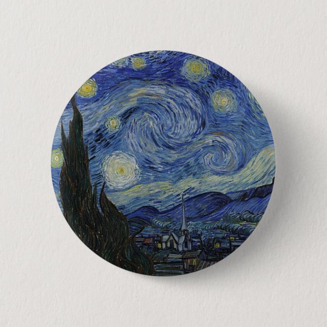 Van Gogh Starry natt Knapp (Framsida)