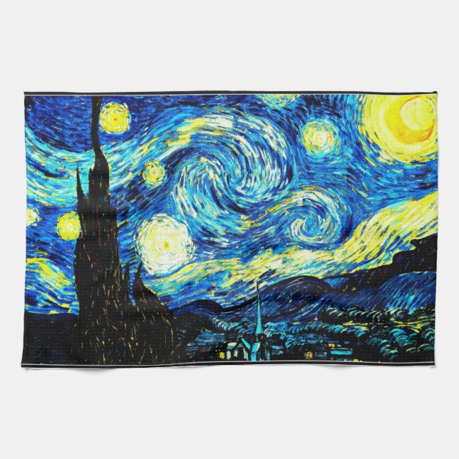 Van Gogh - Starry Natt Kökshandduk (Horisontell)