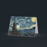 Van Gogh Starry Natt Kort<br><div class="desc">Vincent Van Gogh-berömden målar stjärnstjärnmörker</div>