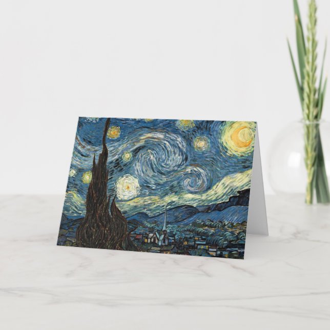 Van Gogh Starry Natt Kort (Framsida)