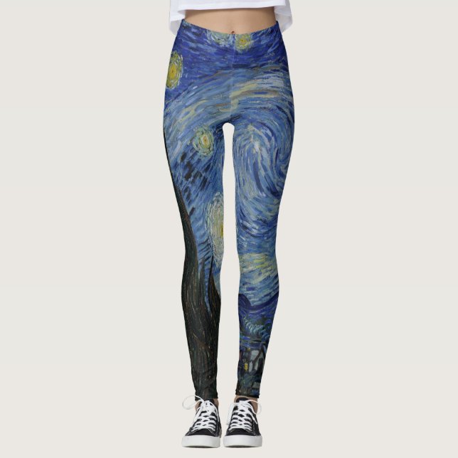 Van Gogh - Starry Natt Leggings (Framsida)