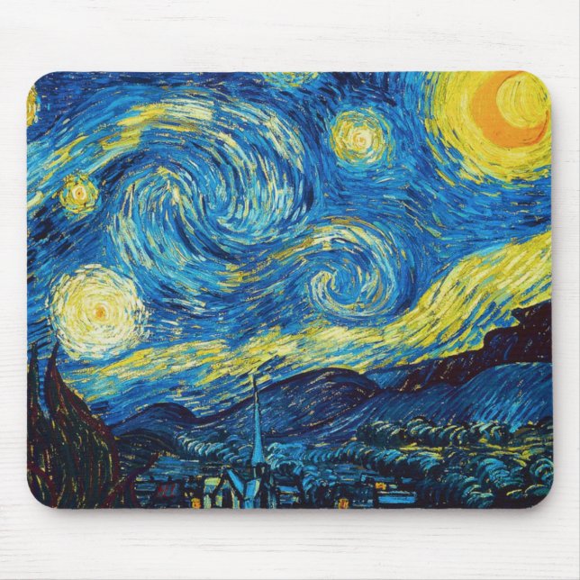 Van Gogh Starry Natt Mus Pad Musmatta (Framsidan)