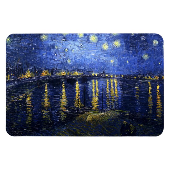Van Gogh Starry Natt om Rhone Magnet (Horisontell)