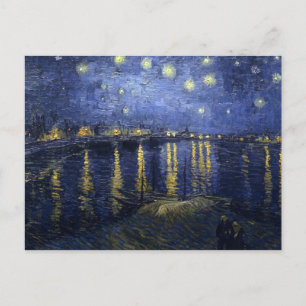 Van Gogh Starry Natt om Rhone Vykort