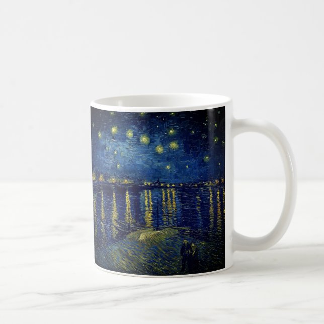 Van Gogh-Starry Natt över Rhone Kaffemugg (Höger)