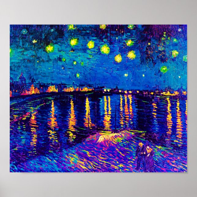 Van Gogh: Starry Natt over Rhone Pop Art Poster (Framsidan)