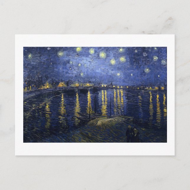 Van Gogh | Starry natt över Rhonen | 1888 Meddelande Vykort (Framsida)
