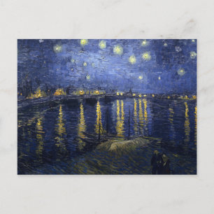 Van Gogh Starry natt över Rhonen 1888 Meddelande Vykort