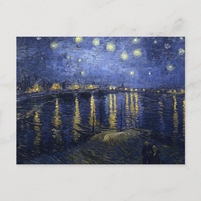 Van Gogh | Starry natt över Rhonen | 1888 Meddelande Vykort (Framsida)