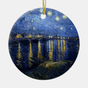 Van Gogh: Starry natt över Rhonen Julgransprydnad Keramik